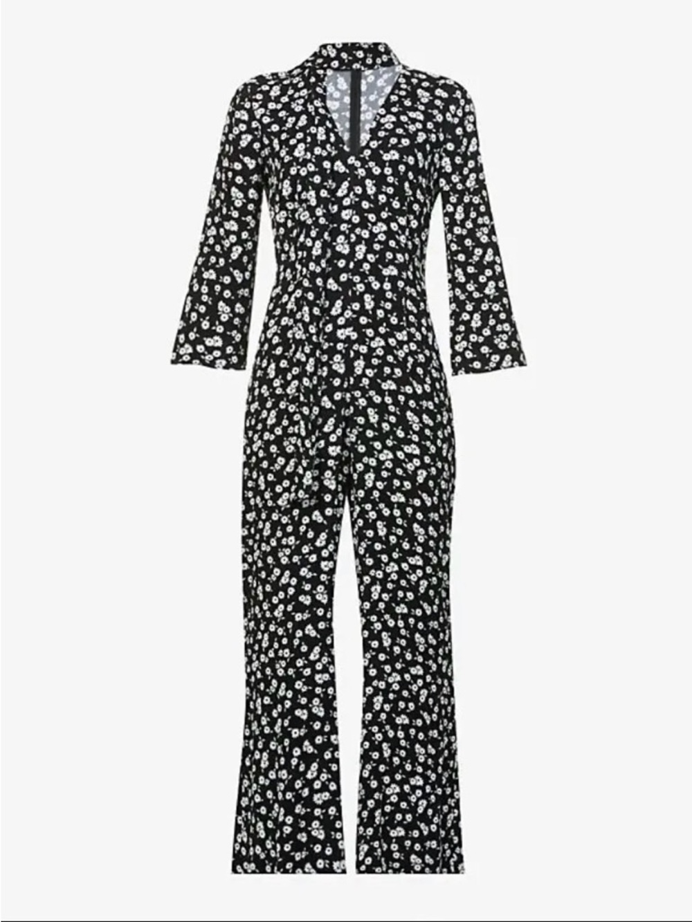 RIXO Ashley Floral Jumpsuit with Tie Collar - Picture 4 of 8